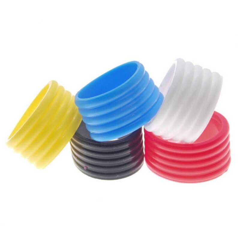 5 uds mango de la raqueta de tenis anillo elástico de goma raqueta de tenis anillo de agarre Overgrip Protector raqueta de tenis anillo fijo