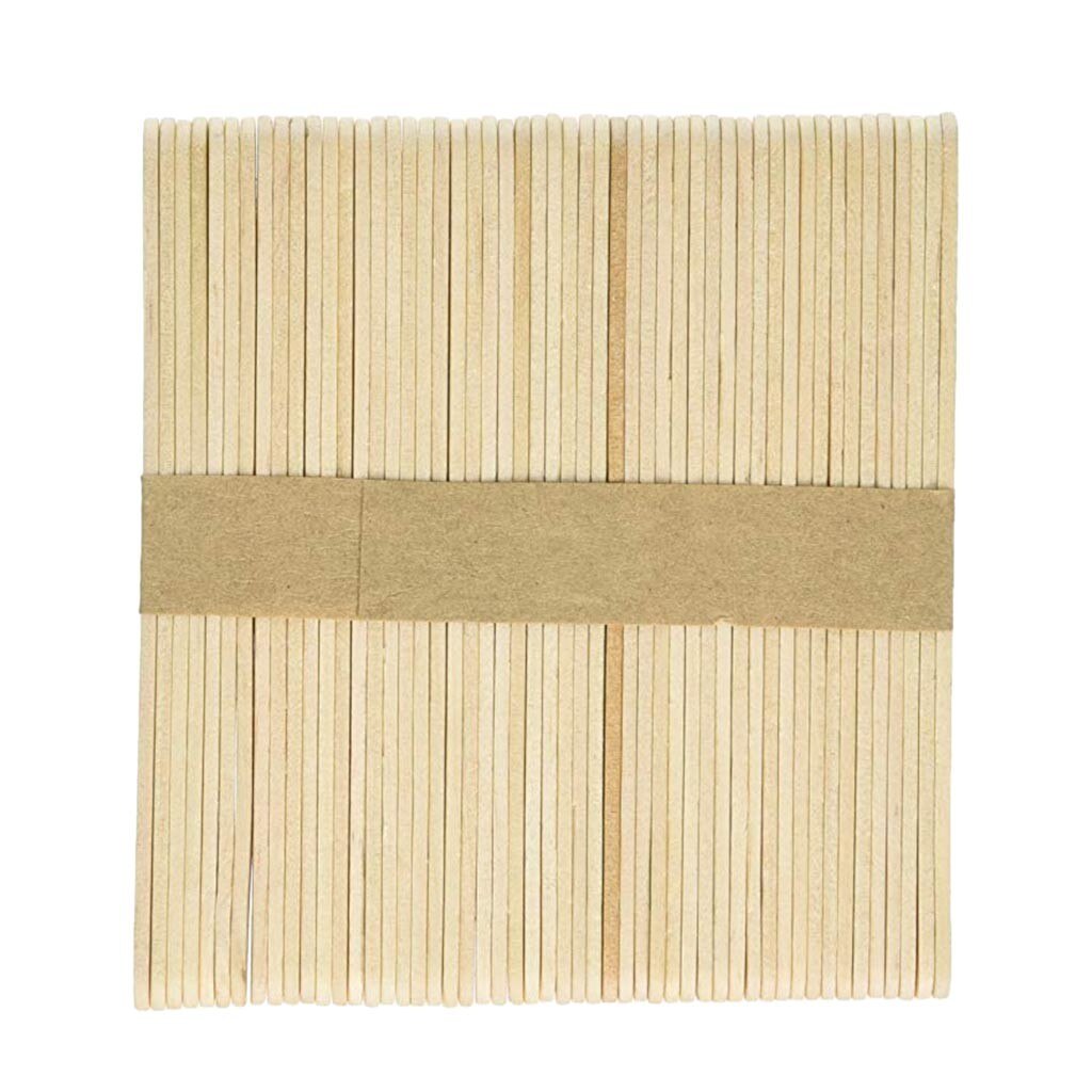 1000pcs Wooden Popsicle Stick Kids Hand Crafts Art Ice Cream Lolly Cake DIY Making Funny Ice Cream Stick Kitchen Accessories: Default Title