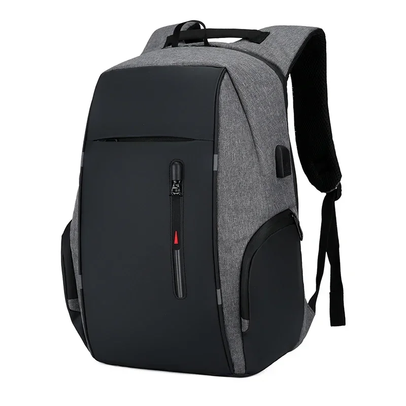 Backpack Men USB Charging Waterproof 15.6 Inch Laptop Casual Oxford Male Business Bag Mochila Computer Notebook Backpacks: Blue