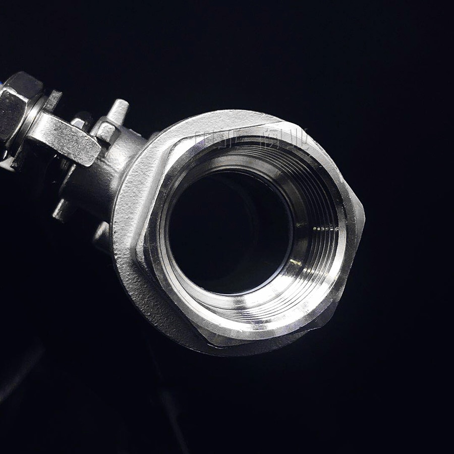 304 Stainless Steel Two Piece Ball Valve 1/4 3/8 1/2" 3/4" 1" 2" BSP Female And Male Thread Water Gas Oil Switch Fitting Adapter