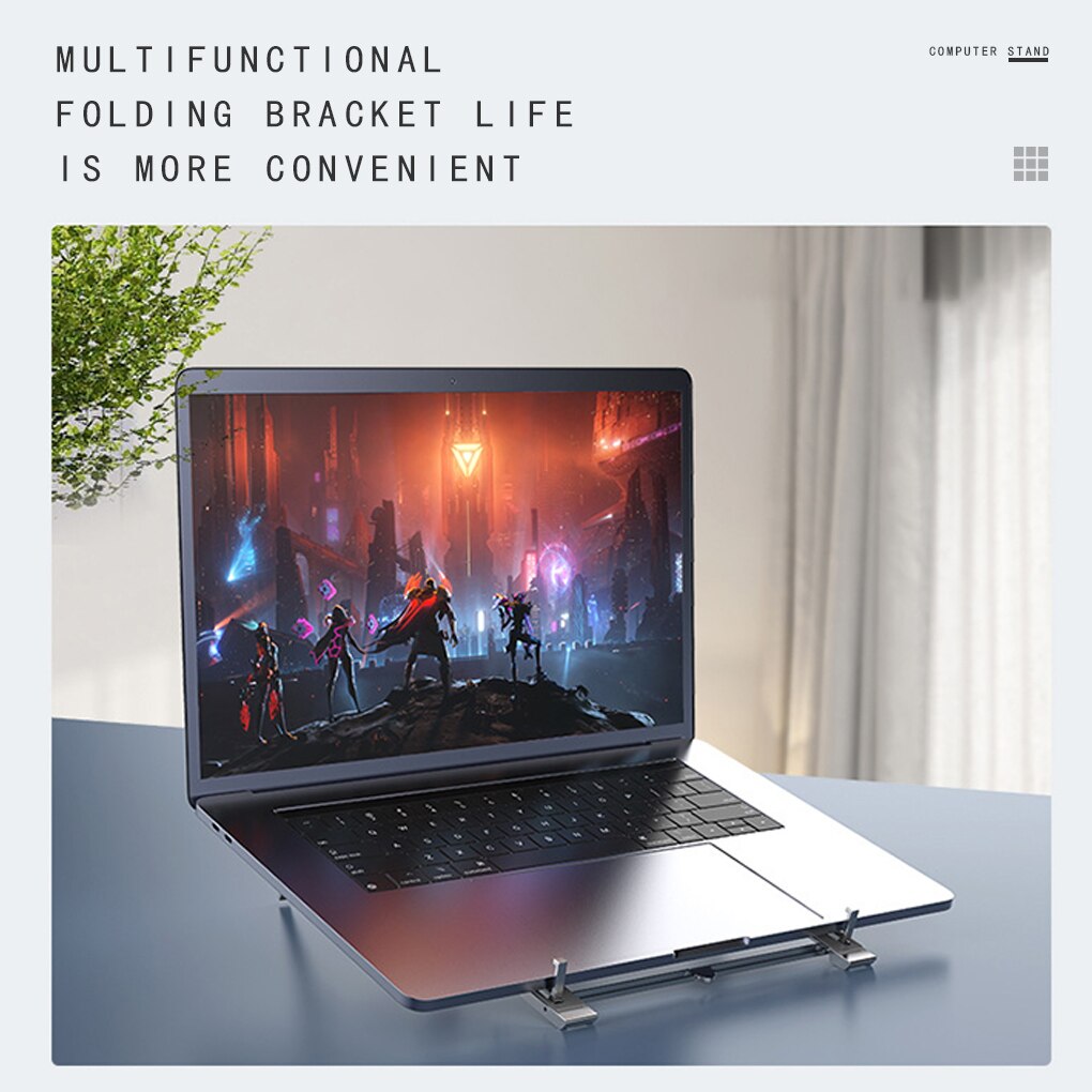 Adjustable Foldable Laptop Stand Portable Non-slip Tablet Laptop Holder Zinc Alloy Cooling Bracket For Notebook Macbook Pro