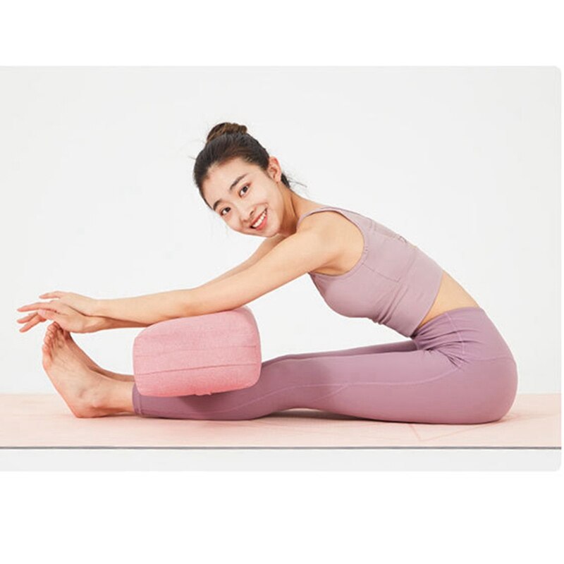 2x yogakissen, weich, waschbar, polyester, rechteckig, tragbar, yoga-bolter, schlafkissen, yoga-fitnesszubehör, lila