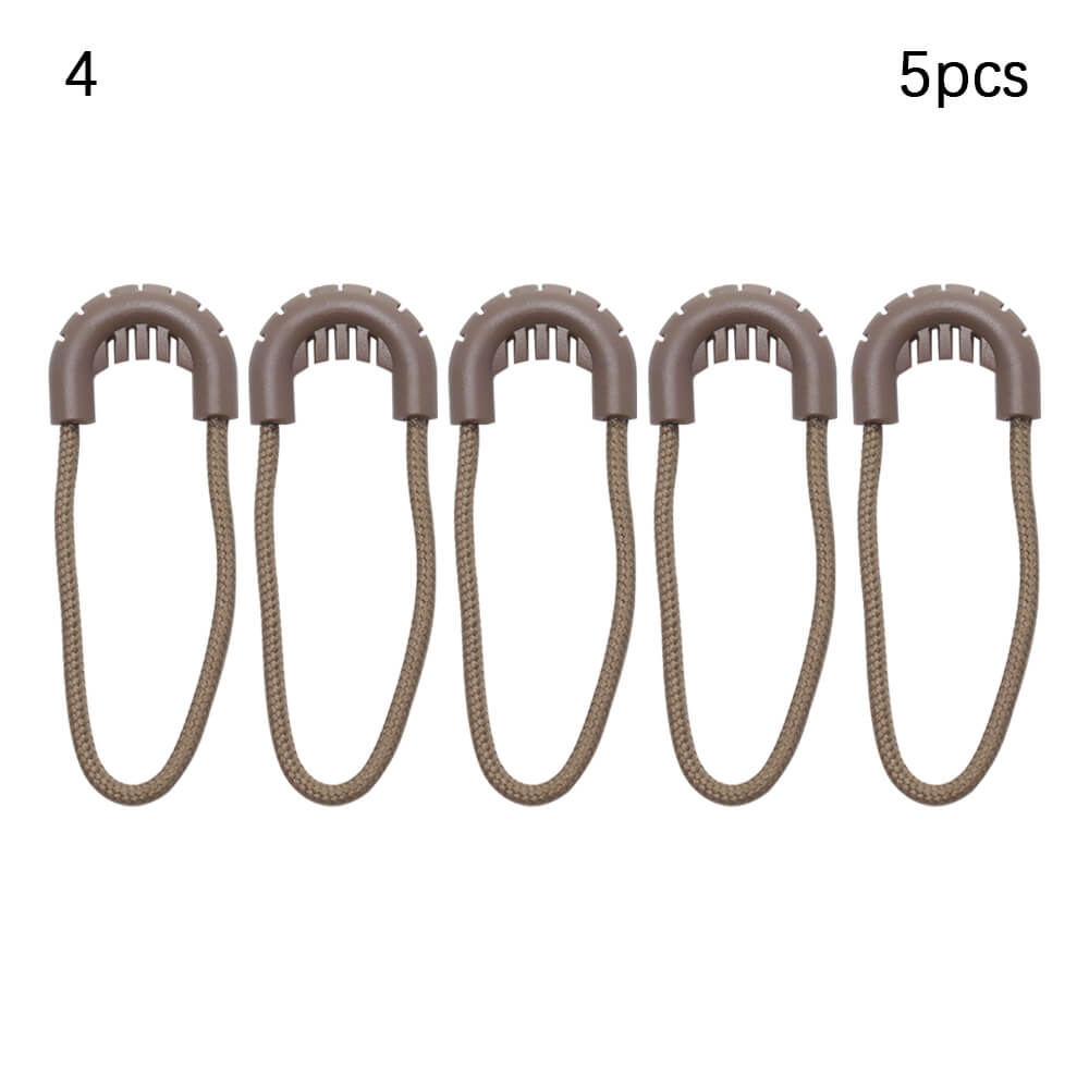5pcs Zipper Puller End Fit Rope Tag Fixer Zip Cord Tab Replacement Clip Travel Bag Suitcase Clip Buckle Rope Pullers: style 4