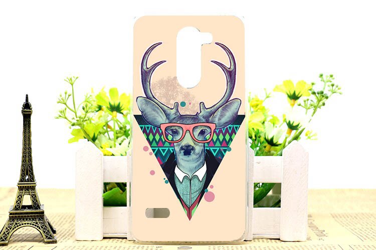 Cartoon schattige uv-print bloem uil tijger eiffeltoren hardcover hoesje voor lg ray  x190 5.5 inch hoesje op voorraad: B014