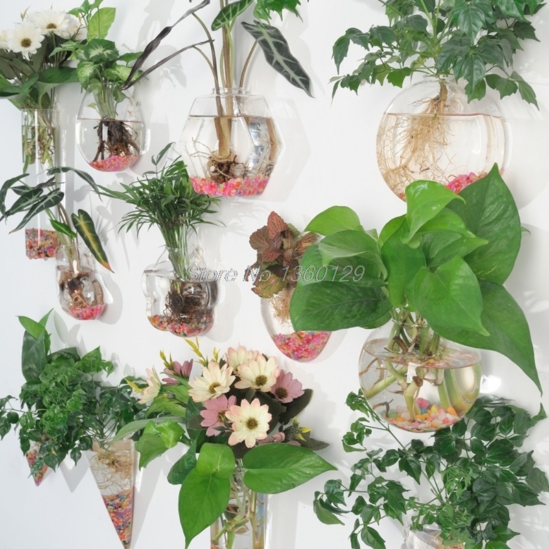 Wall Hanging Glass Flower Planter Vase Plant Pot Terrarium Home Garden Decor Nov18