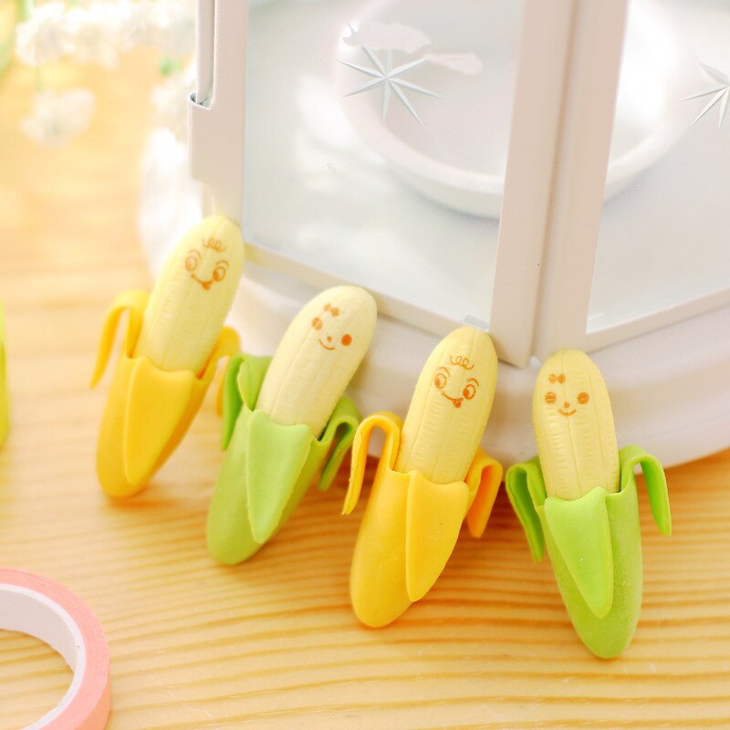 Lot De 5 Gommes Fun En Forme De Cacahuète - Caoutchouc, Taille 3,8 Cm - Pour école, Bureau - Cadeau Enfant