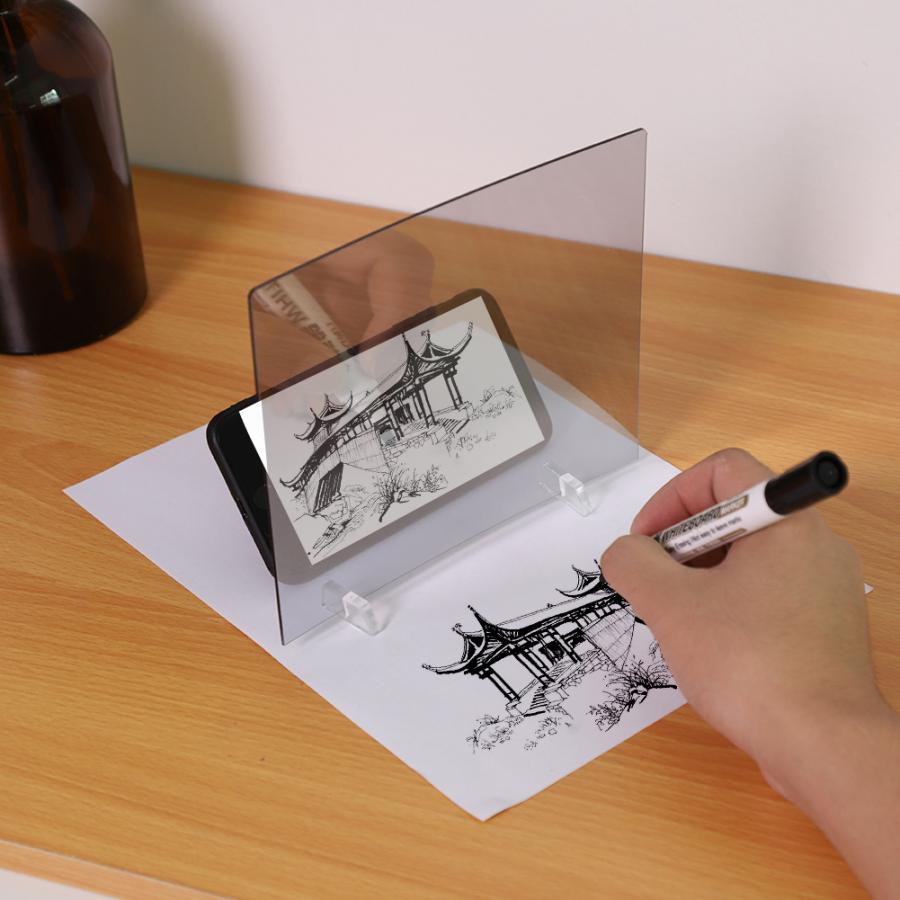 Digital tablet graphics drawing LED Light Stencil Board Light Box Tracing Drawing Board Sketch Mirror Reflection Phone Dimming