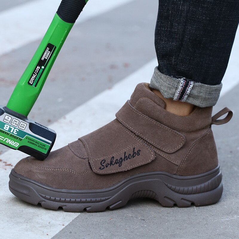 Scarpe antinfortunistiche da lavoro per uomo Spark antispruzzo indistruttibile punta in acciaio uomo stivali antinfortunistici da lavoro Sneaker da costruzione maschile antisfondamento