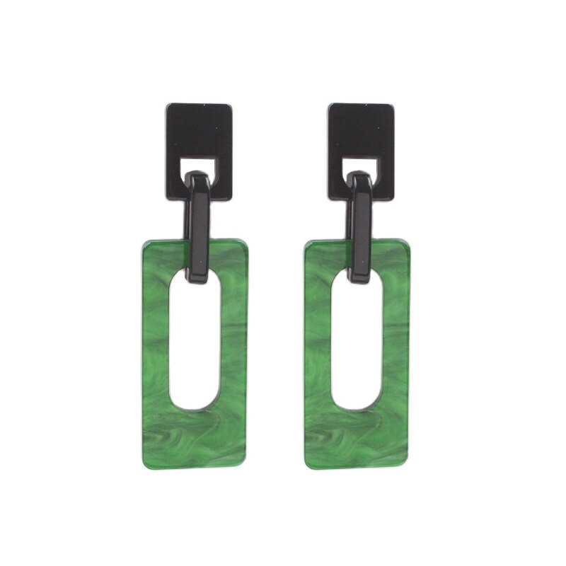 Mode Acryl Dangle Oorbellen Voor Vrouwen Holle Vierkante Lange Opknoping Oorbellen Geometrische Verklaring Oorbellen Pendientes