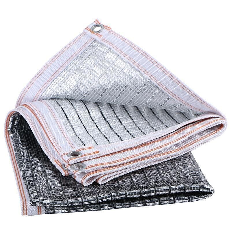 75% Sunblock Shade Cloth Anti-Aging Sun Mesh UV Resistant Net Aluminum Foil Sun Room Shade Net Greenhouse Thermal Insulation Net