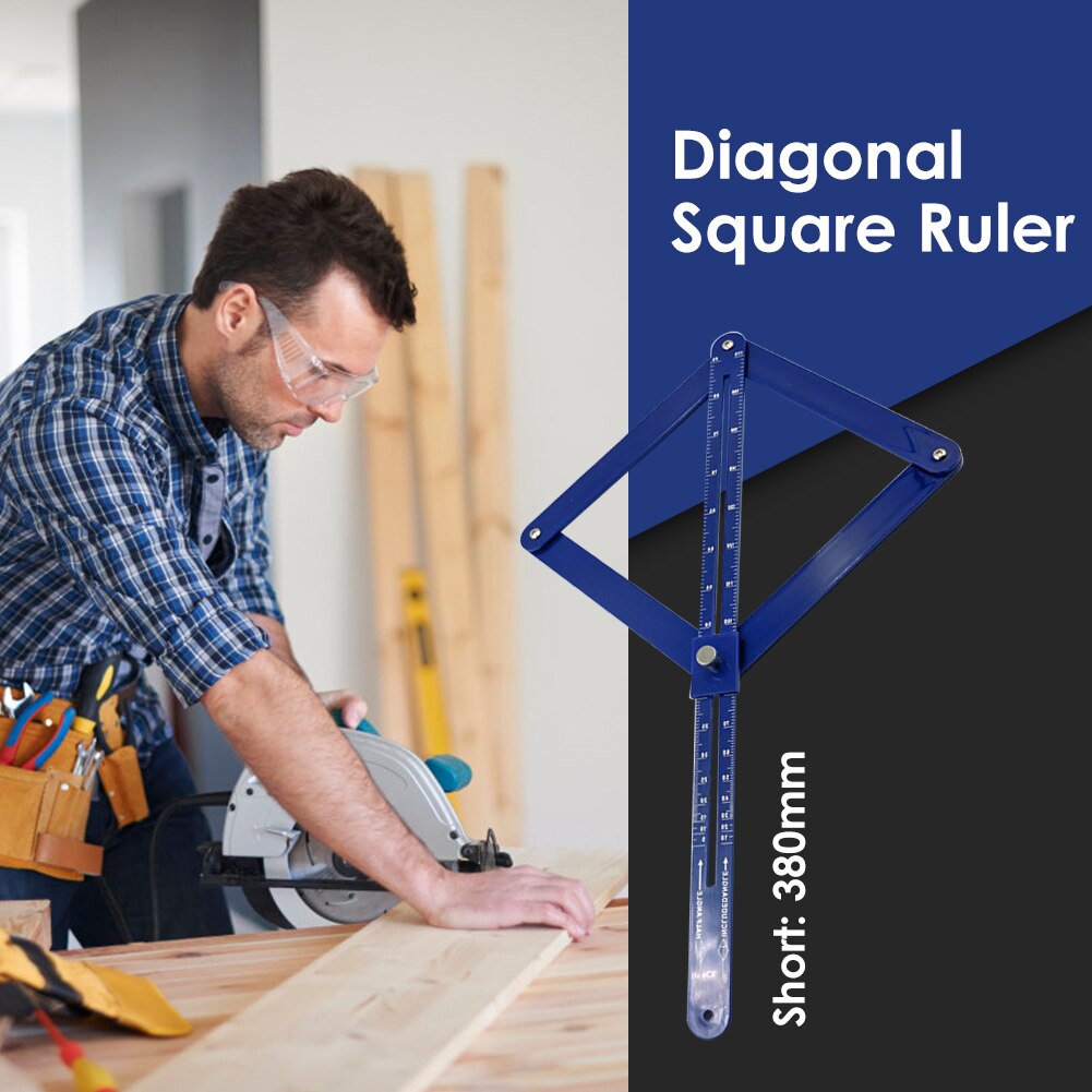 Protractor Woodworking Model Tile Wood Ruler DIY Multi-angle Corner Angle Finder Woodworking Gadget Depth Measurement