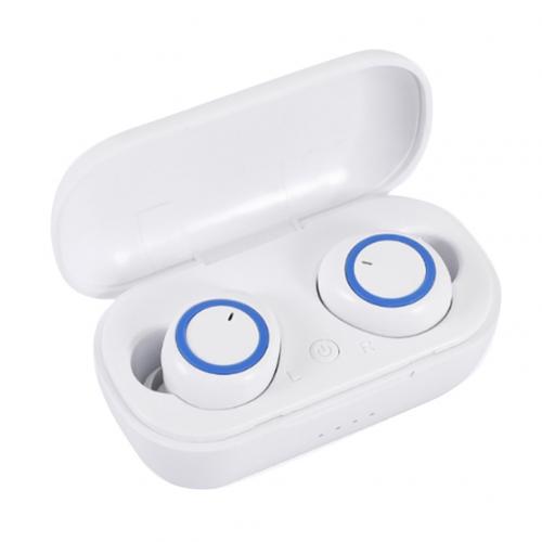 Fones de ouvido sem fio tws bluetooth 5.0, com caixa de carregamento, som estéreo de alta fidelidade, modelo esportivo: White Blue