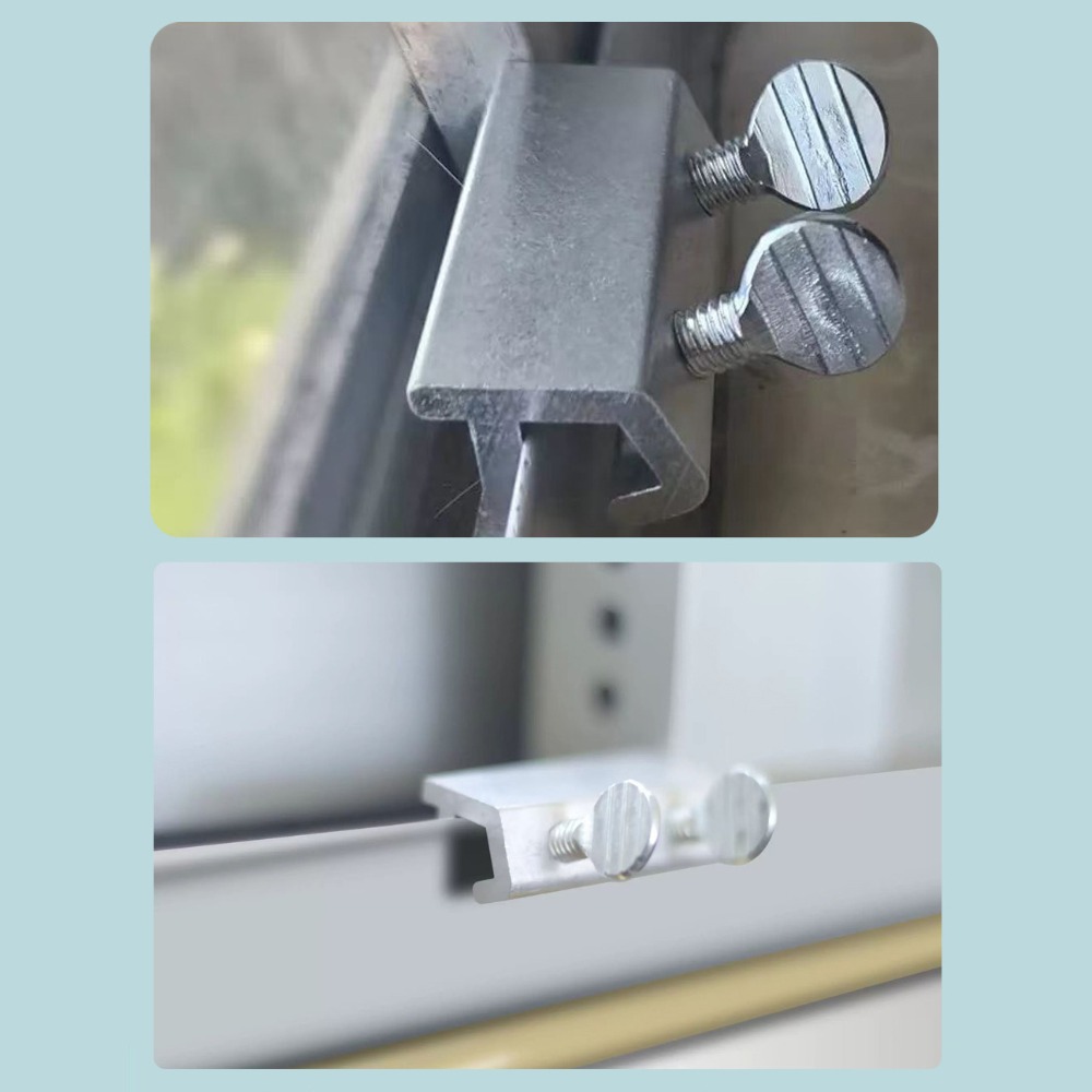Langlebige Fensterschlösser aus Aluminiumlegierung, verschiebbar, sicher, verstellbare Schiebetür-Clips, Sicherheitsfenster-Schloss-Stopper für Türen