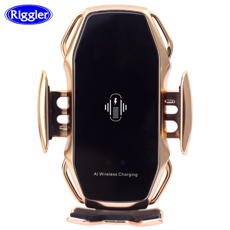 Cargador inalámbrico de inducción inteligente de dos puntos, soporte de carga rápida de 10W para Samusng S10/10 +/9/8 Note9 Iphone XS XR XS MAX Qi