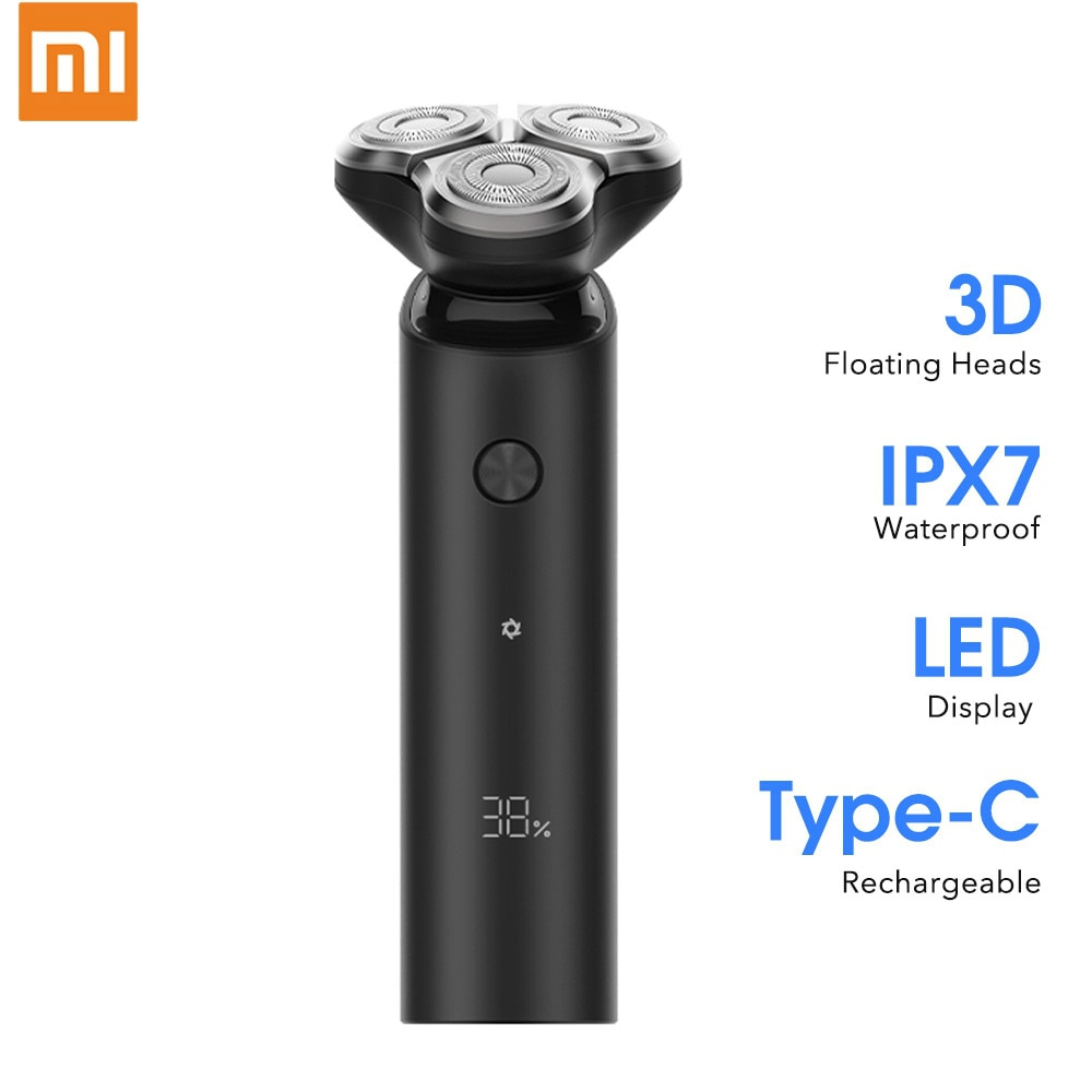 Xiaomi Mijia rasoir électrique S500 S500C Portable Flex rasoir 3 tête sec humide rasage lavable barbe tondeuse double lame affichage LED