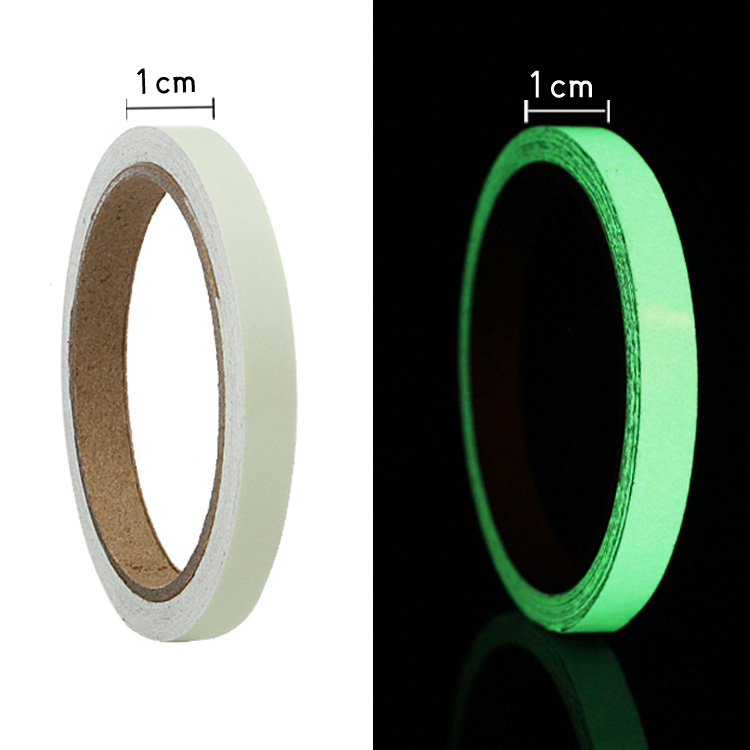 Luminous Tape 5M/3M Dark Green Self-adhesive Tape Night Vision Glow In Dark Safety Warning Security Stage Home Decoration Tapes: XL / black