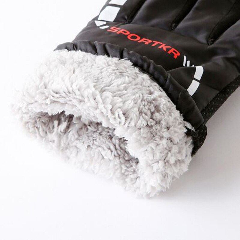 Antislip ski-add pluche zwarte handschoenen grote handschoenen herfst winter warme motorrijden heren handschoenen