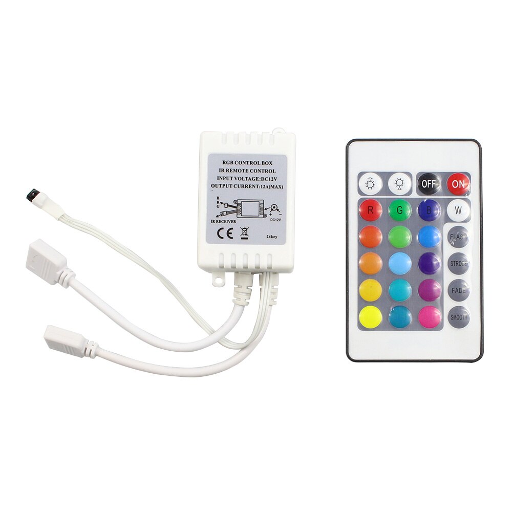 Led Controller 44 Keys 24 Keys LED IR RGB Controler LED Lights Controller IR Remote Dimmer DC12V WiFi Control For RGB LED Strip: Dual 24Key