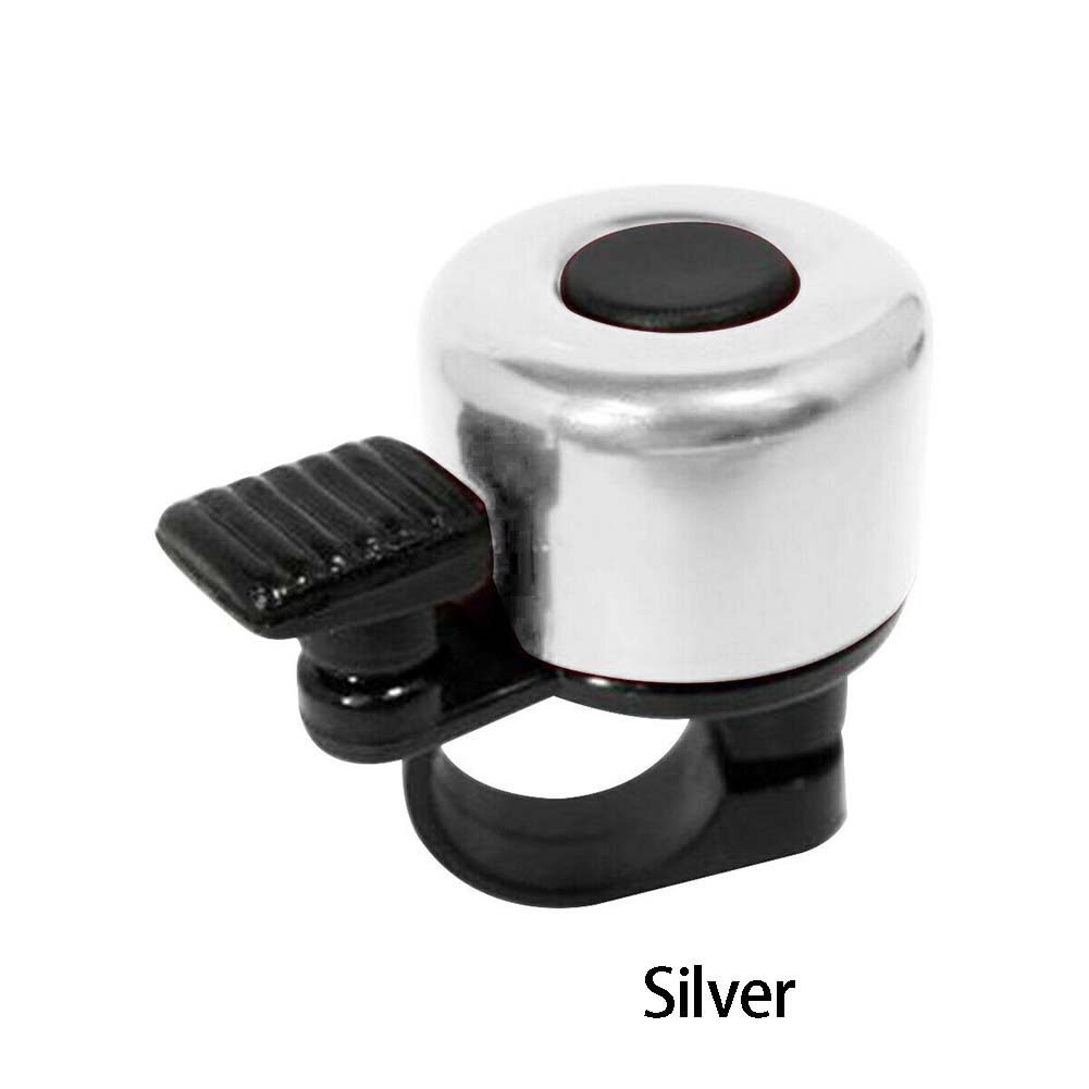 Aluminum Alloy Loud Sound Bicycle Bell Handlebar Safety Metal Ring Environmental Bike Cycling Horn Multi Colors Handlebar Bell: Silver