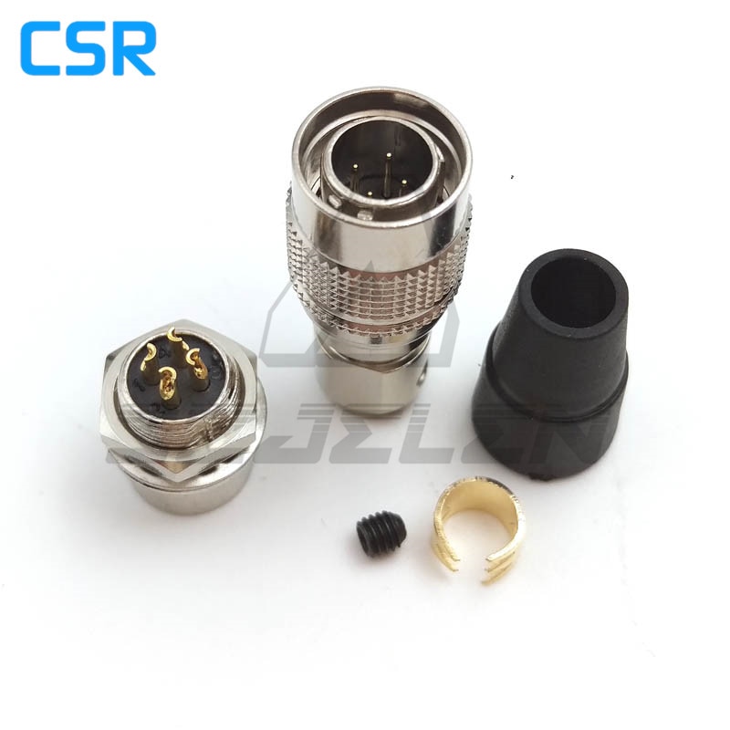 Hirose Connector 4 pin Male and female couple , HR10A-7P-4P/HR10A-7R-4S , Recording equipment camera power plug socket