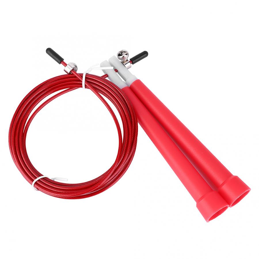 3meters Fitness Jumping Rope Adjustable Steel Wire Skipping Jumping Rope Fitness Training Workout Competition Skipping Rope: Red