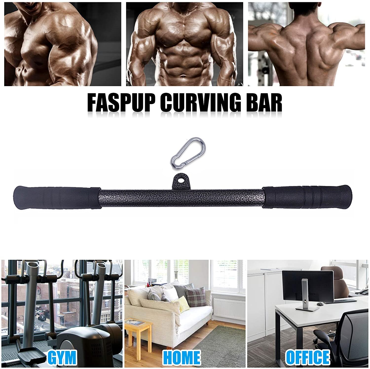 Fai da te Fitness Straight Bar pvd Pull Down Bar cavo macchina attacco Tricep Press Down accessori per allenamento in palestra a casa