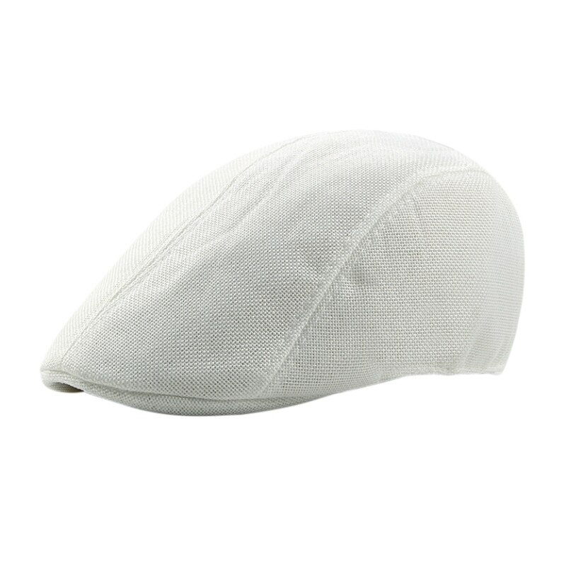 Baret sommerhat simpel light board kasket kvindelig england ensfarvet åndbar mesh fremad cap