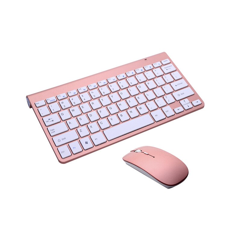Draadloze Toetsenbord 2.4G Mini Toetsenbord Toetsenbord En Muis Set Air Muis Draadloze Laptop Accessoires Voor Samsung Xiaomi Touchpad Ipad: pink