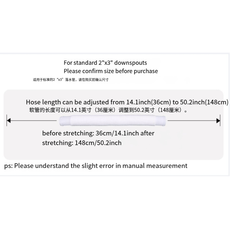 Regenwateropvang Regenpijp Omschakelsysteem Tuingoot Afvoerslangverzamelaar voor regenpijp Water geven Dak Wateroogsten