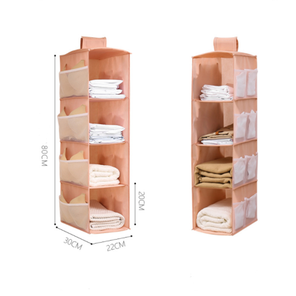 Cassetto appeso ripiano borsa armadio intimo organizzatore cremagliera tessuto piegato con tasca laterale salvaspazio per riporre