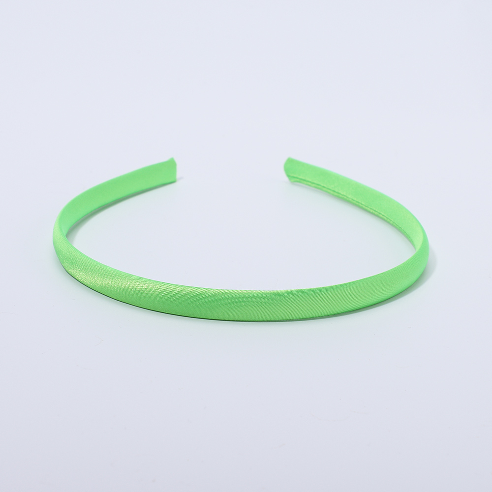 5/10pcs/lot Plain 10MM Satin Headband Girls Fabric Covered Resin Hairbands Plastic Headbands Kids Elastic Bands Hair Accessories