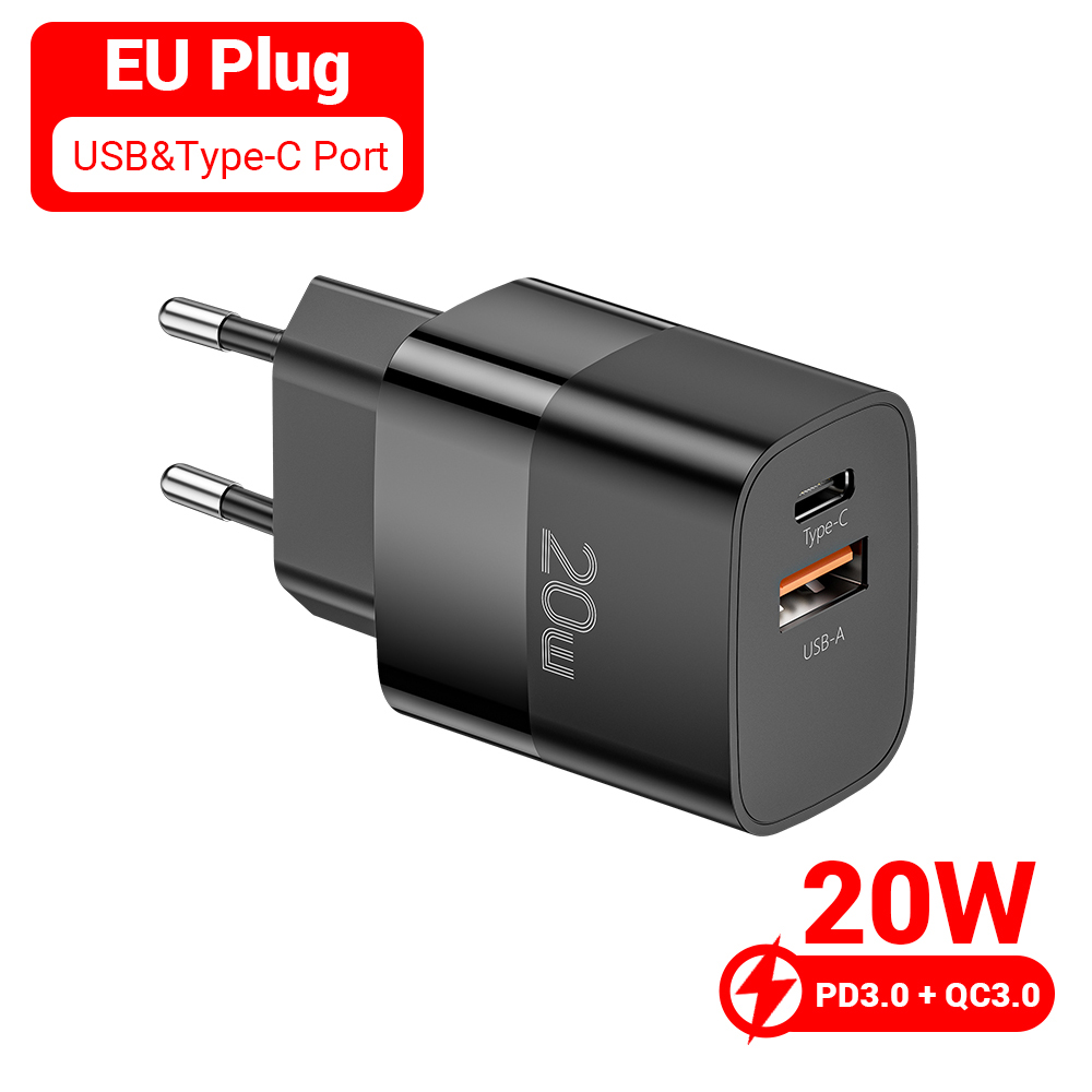 Essager Usb Charger Type C Voor Iphone 13 12 Fast Charger Usb C Quick Charge Voor Samsung Xiaomi 20W wall Charger Adapter: 20W B EU A C Plug