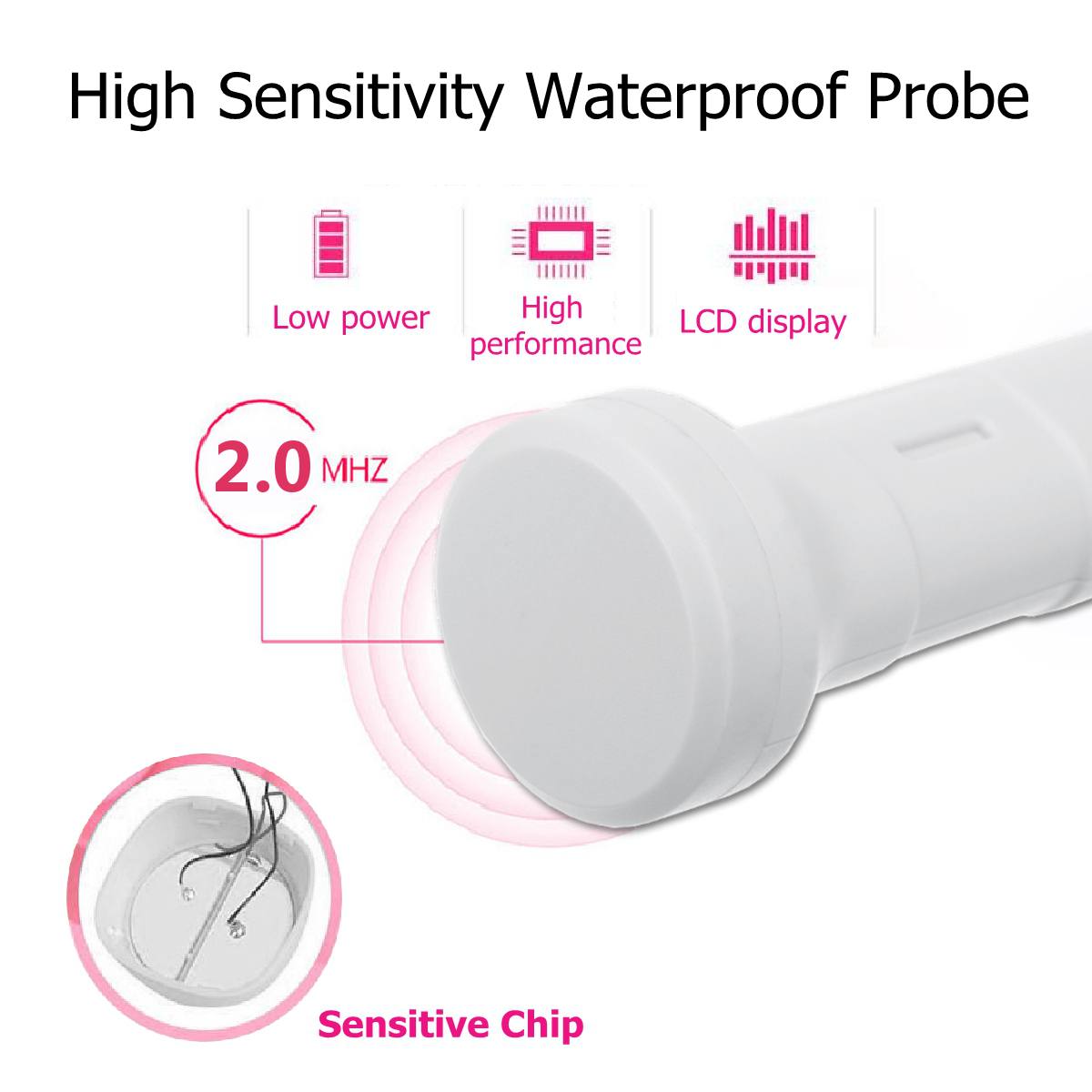 Lcd Handheld Foetale Doppler Prenatale Baby Hartslag Detector Huishoudelijke Sonar Doppler Heartbeat Monitor Voor Zwangere Vrouwen