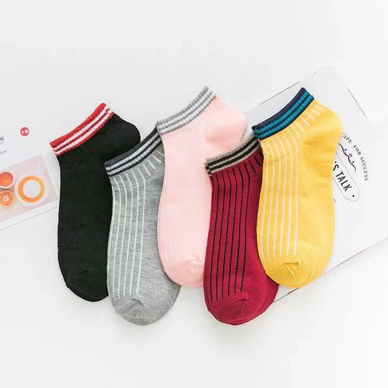 5 Pairs/ Socks Women Summer Thin Socks Boat Socks Female Sports Socks Breathable Shallow Mouth Short Socks: 6