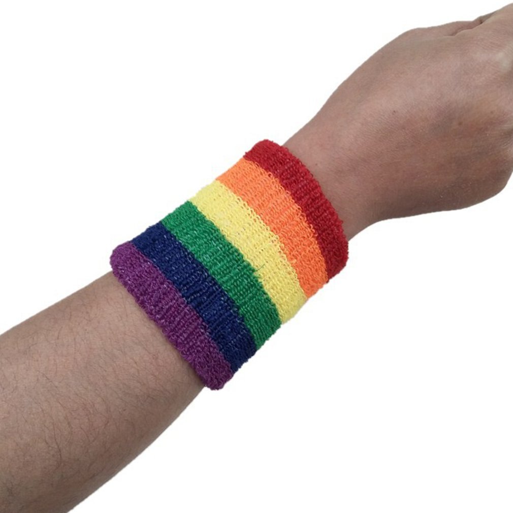 Unisex Badstof Katoen Zweetband Sport Pols Tennis Yoga Polsbandje Arm Zweet Absorberen Mouw Handdoek Band Bracers Pols Wrap