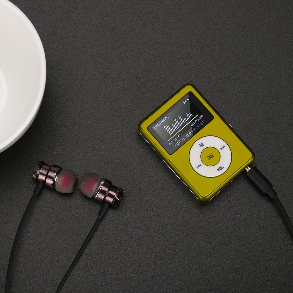 Portable USB Mini MP3 Player LCD Screen Support 32GB Micro SD TF Card Speaker stylish Sport Music Player