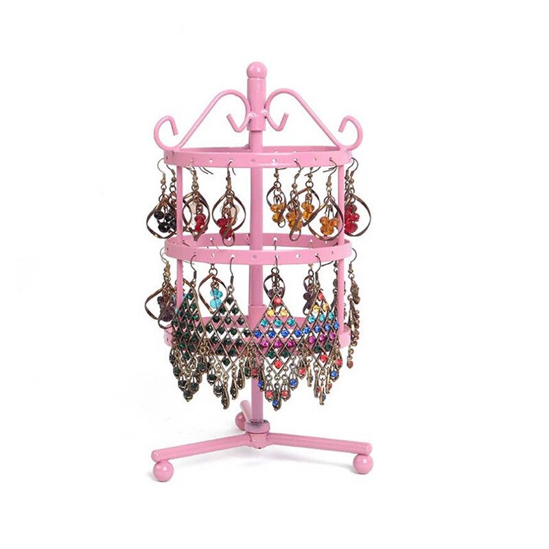 72 gaten Roterende 3 layer Ronde Oorbel Rack Sieraden Display Rack Accessoires Sieraden Opslag Stand Display Rack Torens