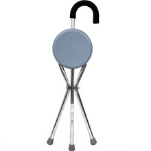 Bastón con asiento plegable | Muletilla Trípode | Aluminio | Hasta 90 kg | Gloria | Mobiclinic