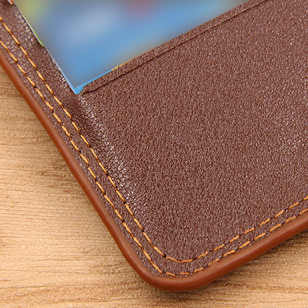 Card Holder Multi Pocket Practical Retro Bifold Classic PU Leather Purse Men Wallet Wear Resistant Magnetic Buckle