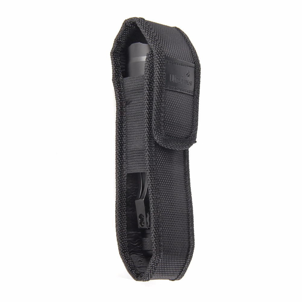 UltraFire Flashlight Protective Nylon Carrying Holster Flashlight Case Torch Carrying Bag Suit to Most LED Flashlight -black