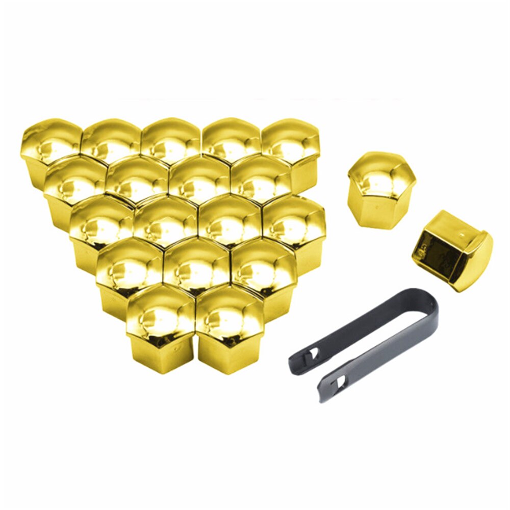 Auto Hub Schraube Abdeckung Bolzen Felgen Außen für Volvo V40 V60 Jede Autos S40 S60 S80 XC60 XC90: Gold / 17MM