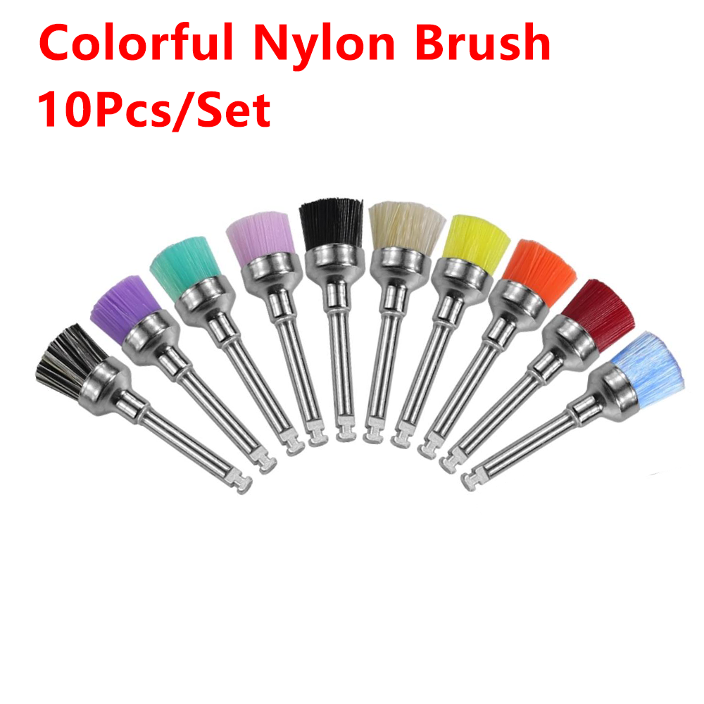 Pulidor Dental desechable, cepillo de cerdas de nailon, herramientas de dentista, taza pulidora, blanqueamiento Dental, cepillos de profilía, 10 unids/lote por caja: 2