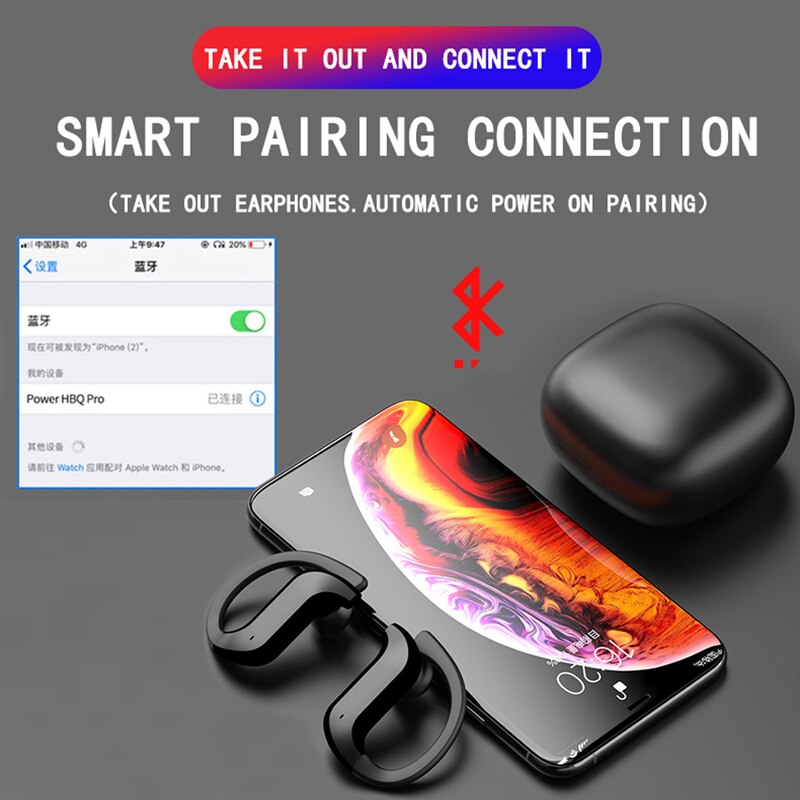 Auriculares inalámbricos MD03 con TWS, cascos por Bluetooth con pantalla LED y micrófono, estéreo, a prueba de agua, con cancelación de ruido