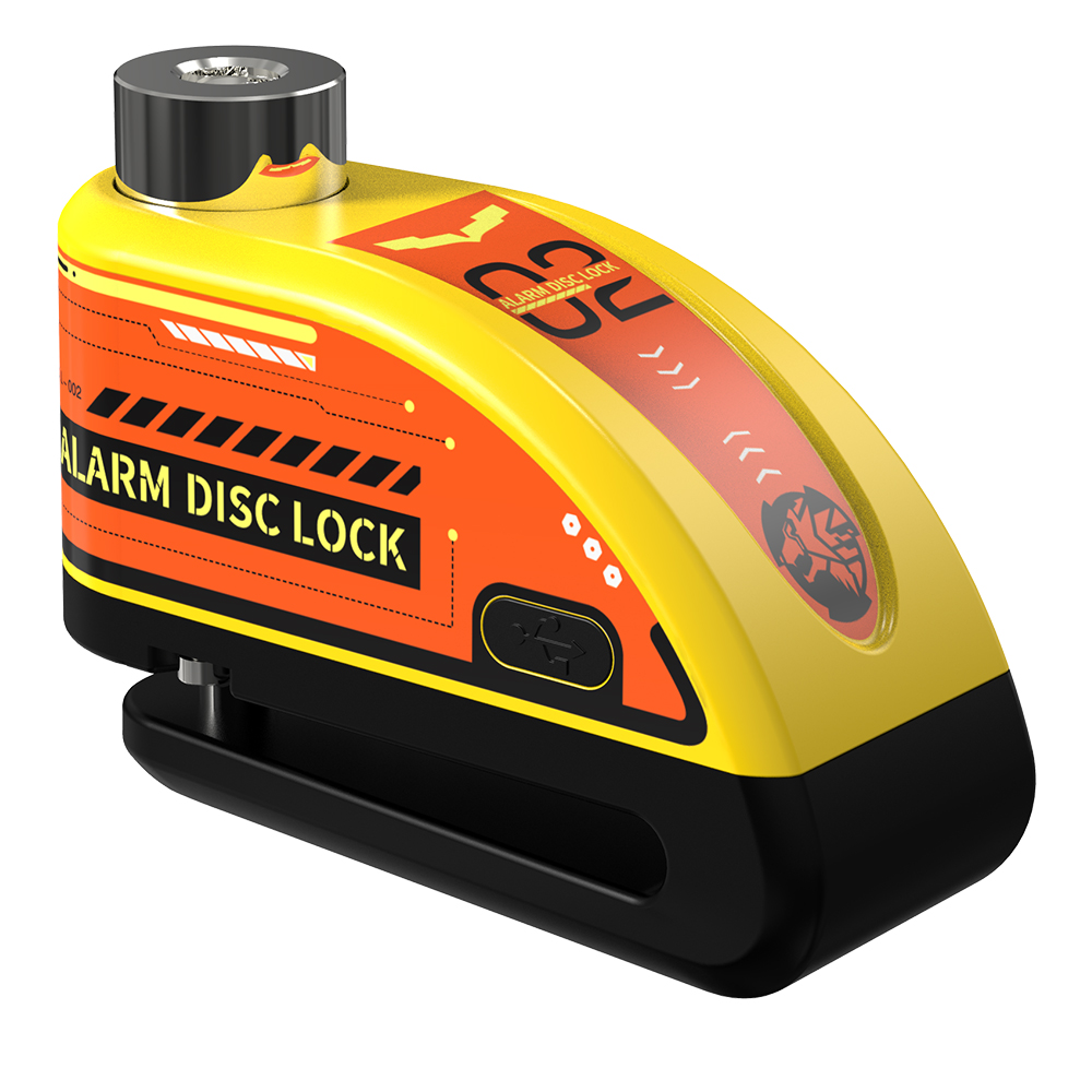 Motorrad Alarm Scheibenbremse Schloss Sicherheit Motor- Rad Rabatt Vorhängeschloss Wasserdicht 110dB Laut Anti-Diebstahl Alarm ein Motocicle: Lavendel