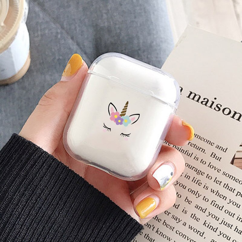 Cartoon Unicorn Case For Apple airpods Case Cover Cute Wireless Bluetooth Earphone Case For Airpods Headphone Protective Cover