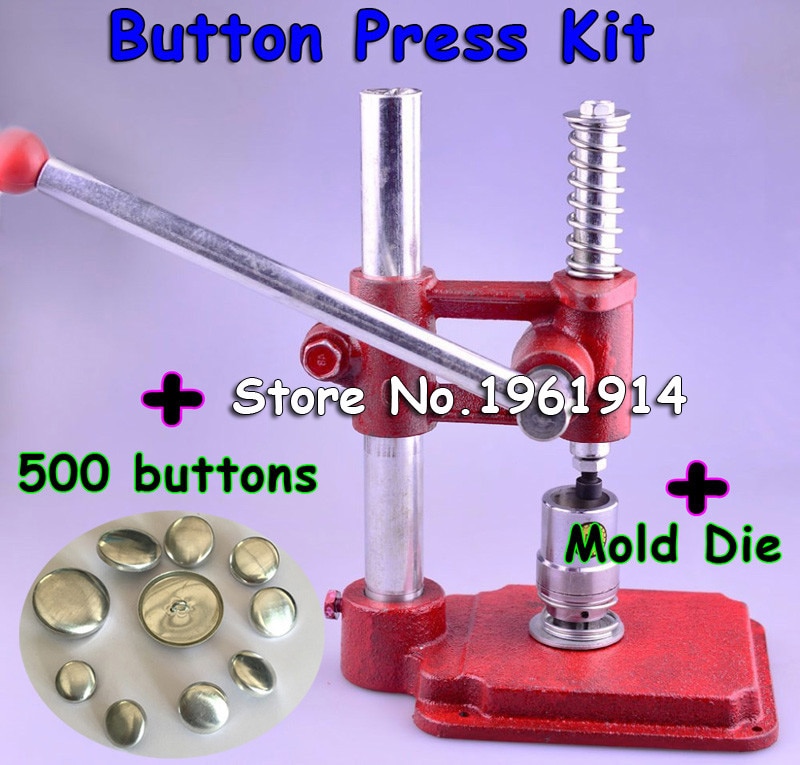 Fabric Covered Button Press Machine Handmade Fabric Self Cover Button Maker Machines Mold Tools 500 pcs buttons