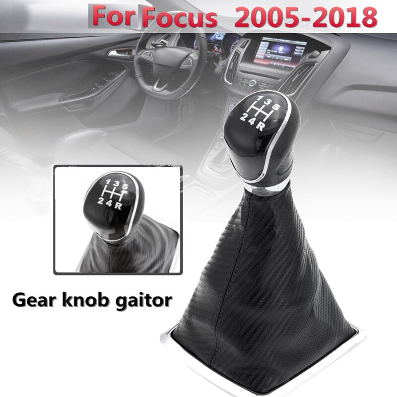5 Speed Pookknop Boot Cover Voor Ford Focus 2005