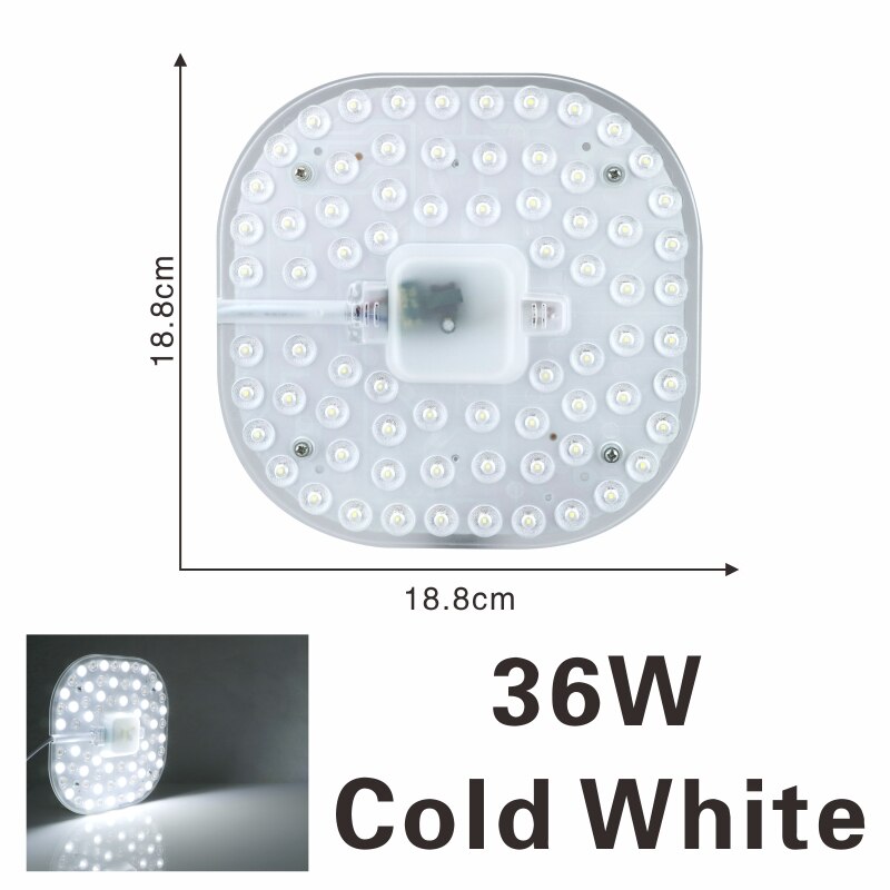 High Power 220V Ceiling Lamps LED Module 12W 18W 24W 36W LED Light Replace Ceiling Lamp Lighting Source Convenient Installation: 36W Cold white