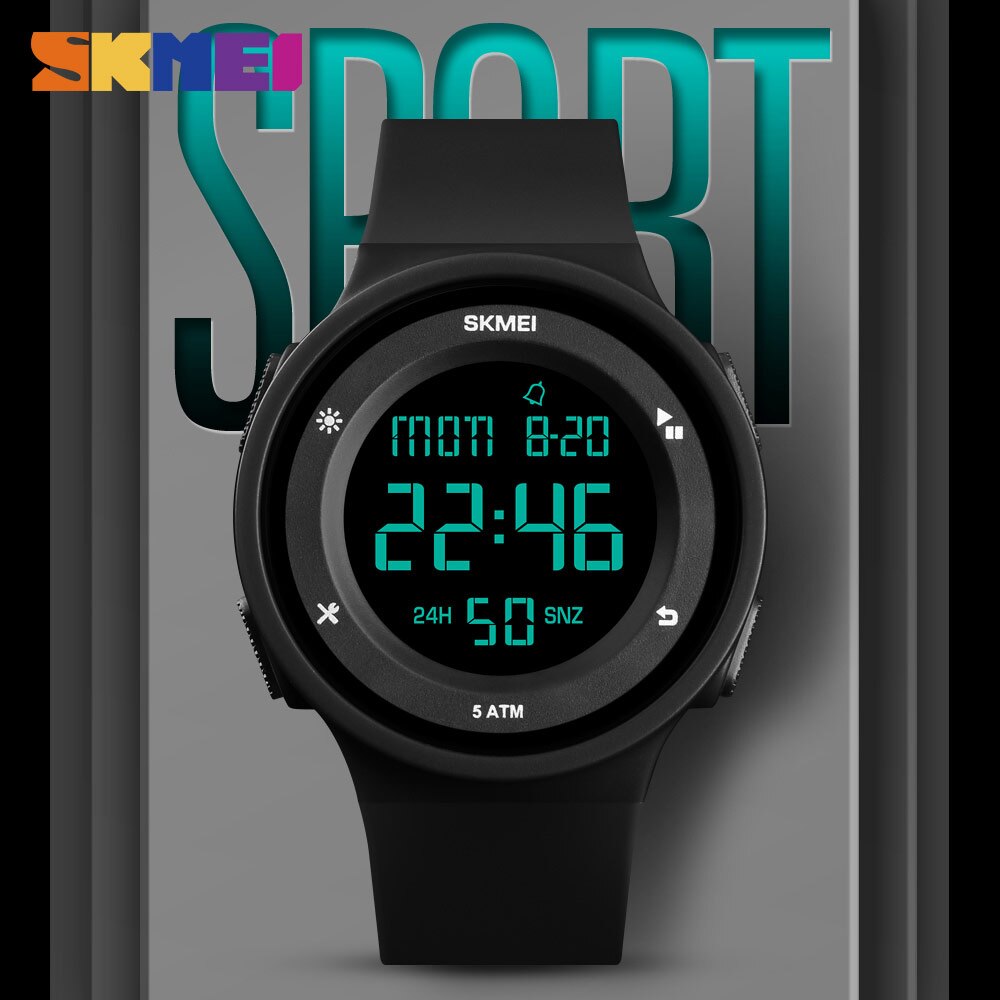 Skmei Mode Mannen Sport Horloges Led Digitale Kalender Stopwatch Klok Horloge 5Bar Waterdicht Horloge Relogio Masculino 1445