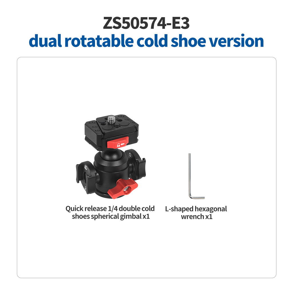 DSLR-Kamera Stativ Kugelkopf mit 1/4 Gewinde Kalt schuh halterung V-Anschluss Schnell wechsel platte für Füll licht Mikrofonst änder maximale Belastung 12kg: Orange